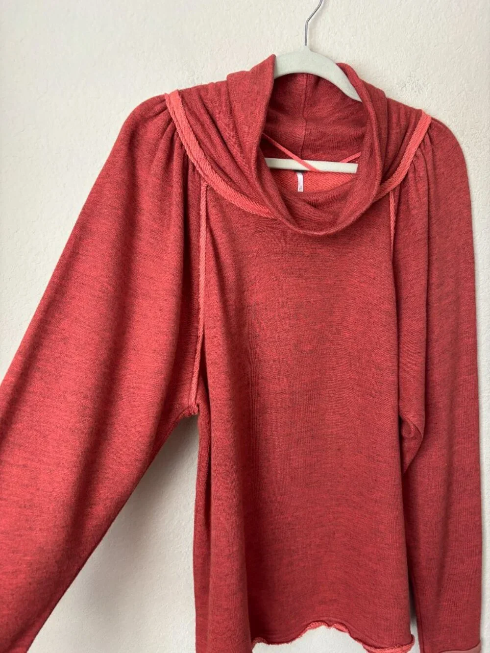 Free People XL Cowl Neck Puff Long Sleeve Lua Pullover - Picture 5 of 11